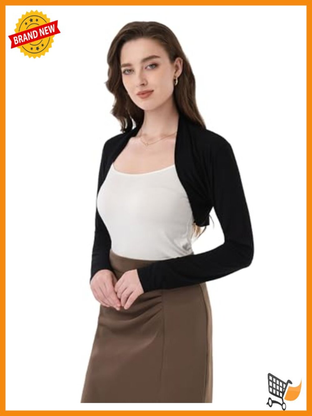Ruched Long Sleeve Bolero Shrug Cropped Open Front Cardigan Jacket
